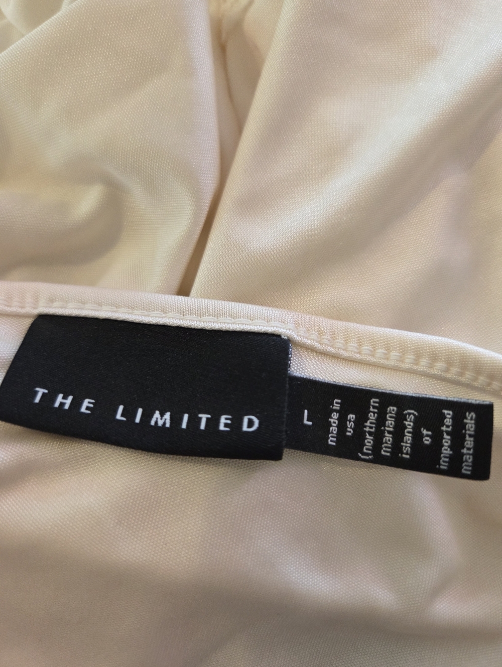 Vintage The Limited Women's large Lace Trim Babydoll Cami Stretch Ivory/off whit - Picture 13 of 14